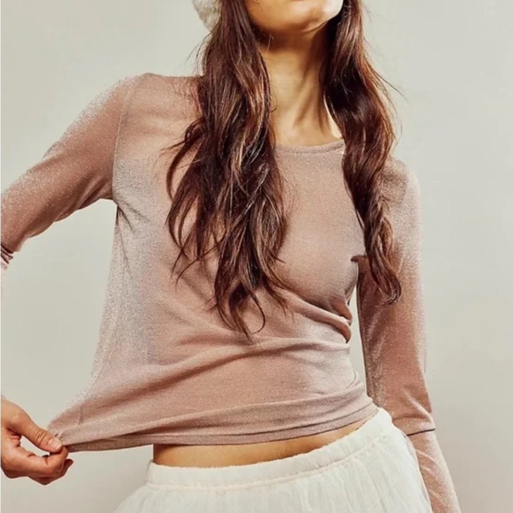 Free People Intimately Mesh So Well Layering Top, Winter Bloom, Small